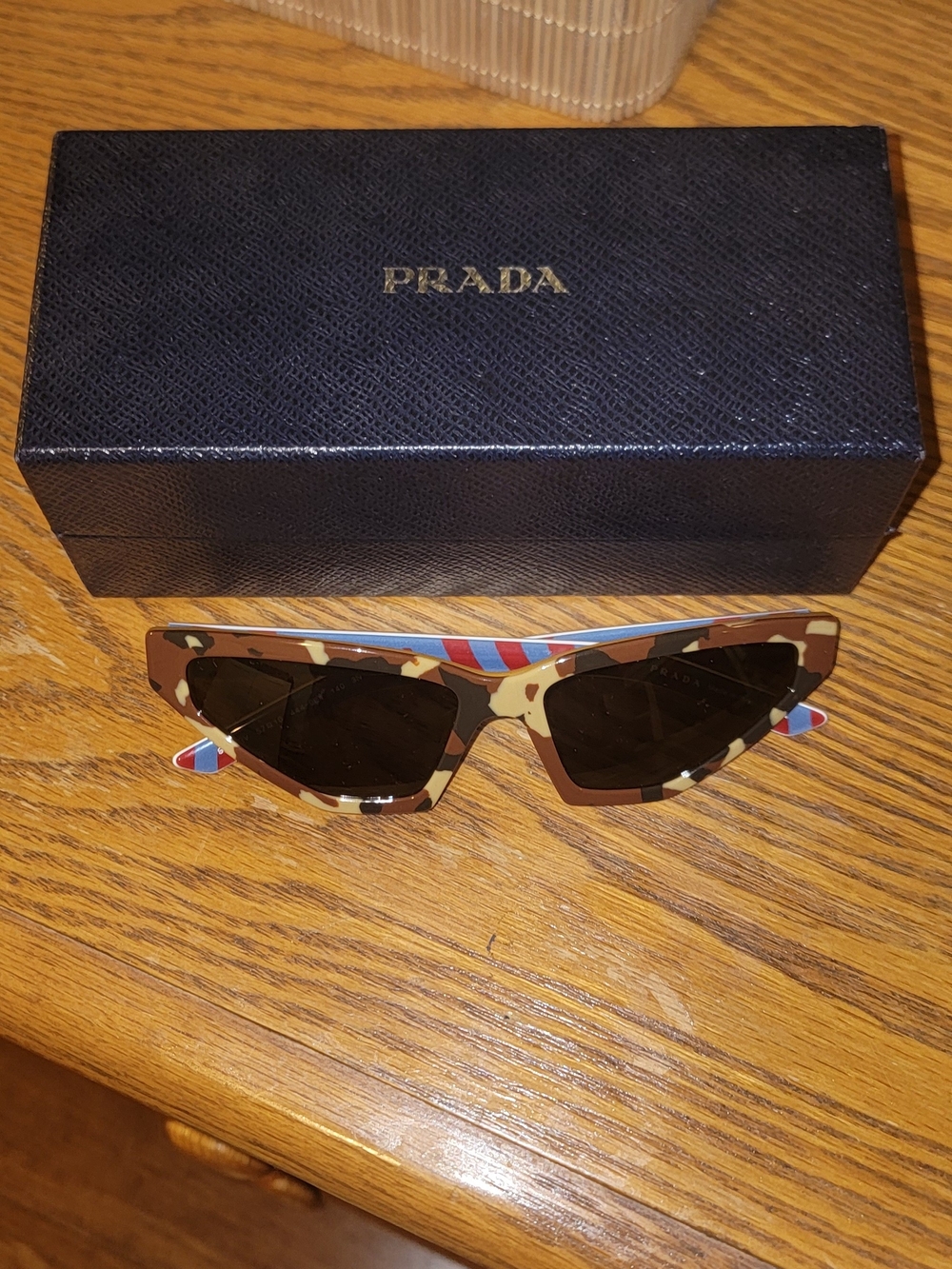 Prada Camouflage SPR 12V Cat Eye Sunglasses